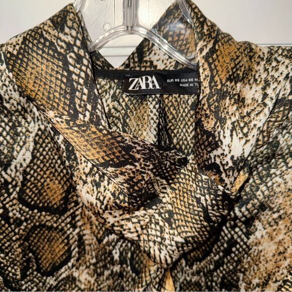 Zara Snake Print Blouse XS - Picture 5 of 9